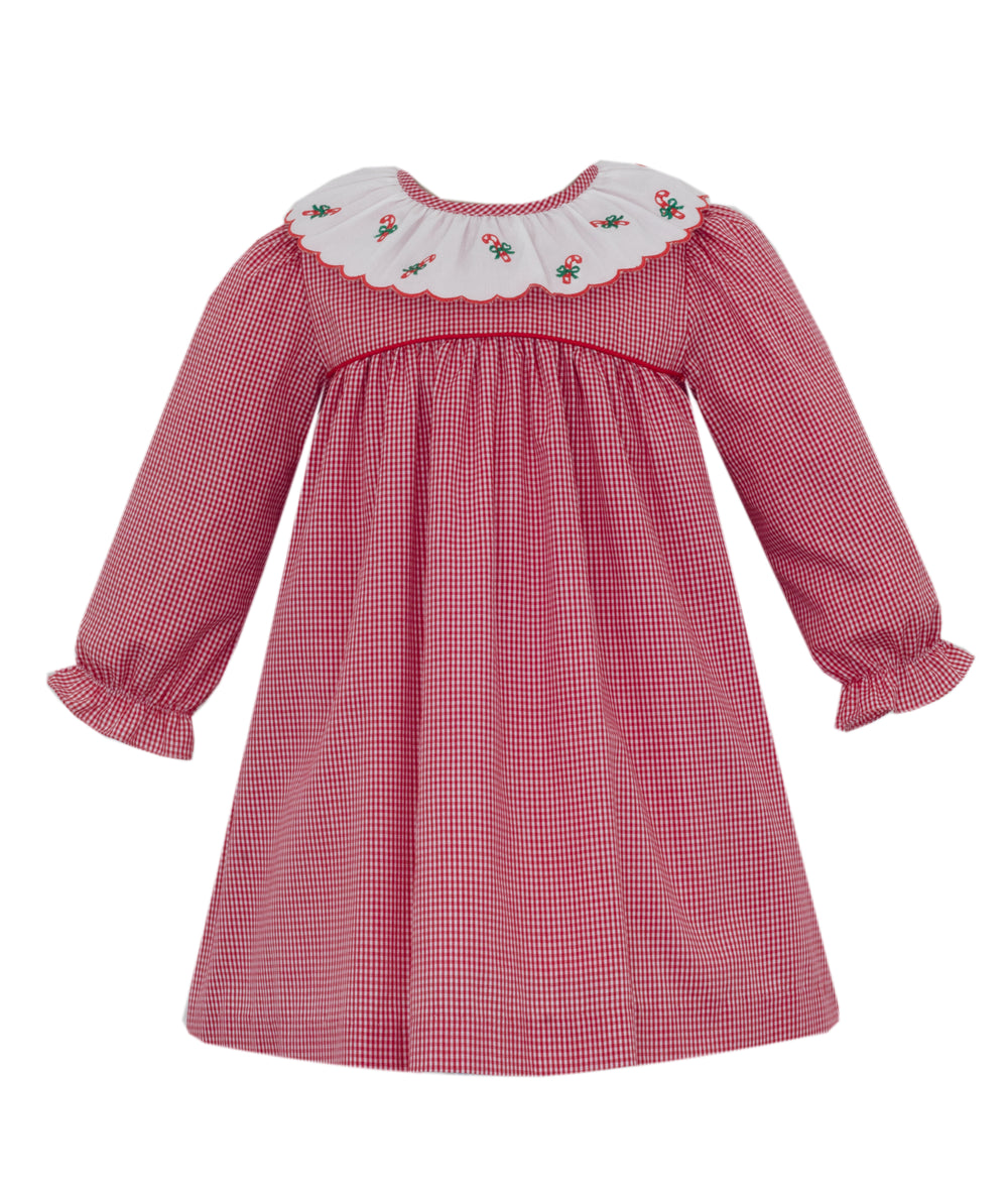 Red Gingham Candy Cane Dress