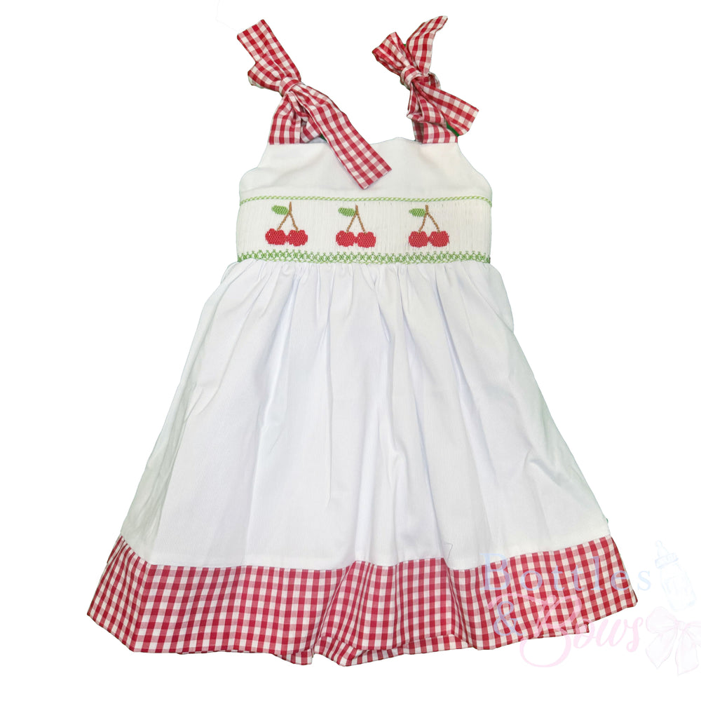 Cherries Smocked Dress