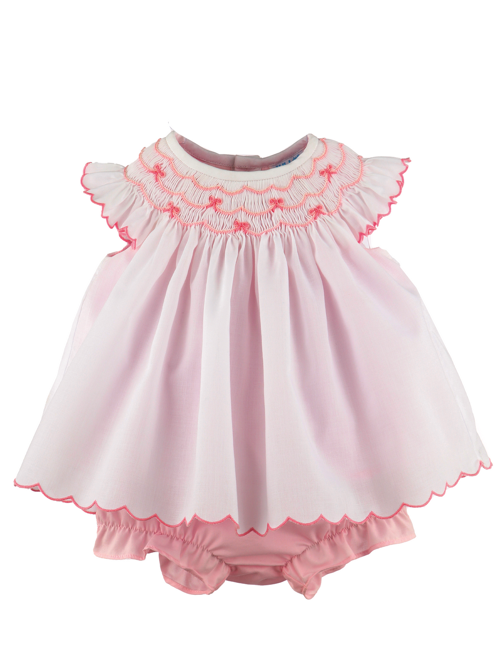Bows Smocked Bishop Dress
