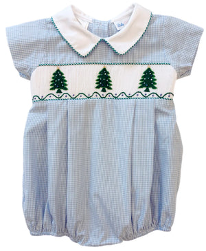 Christmas Tree Smocked Bubble