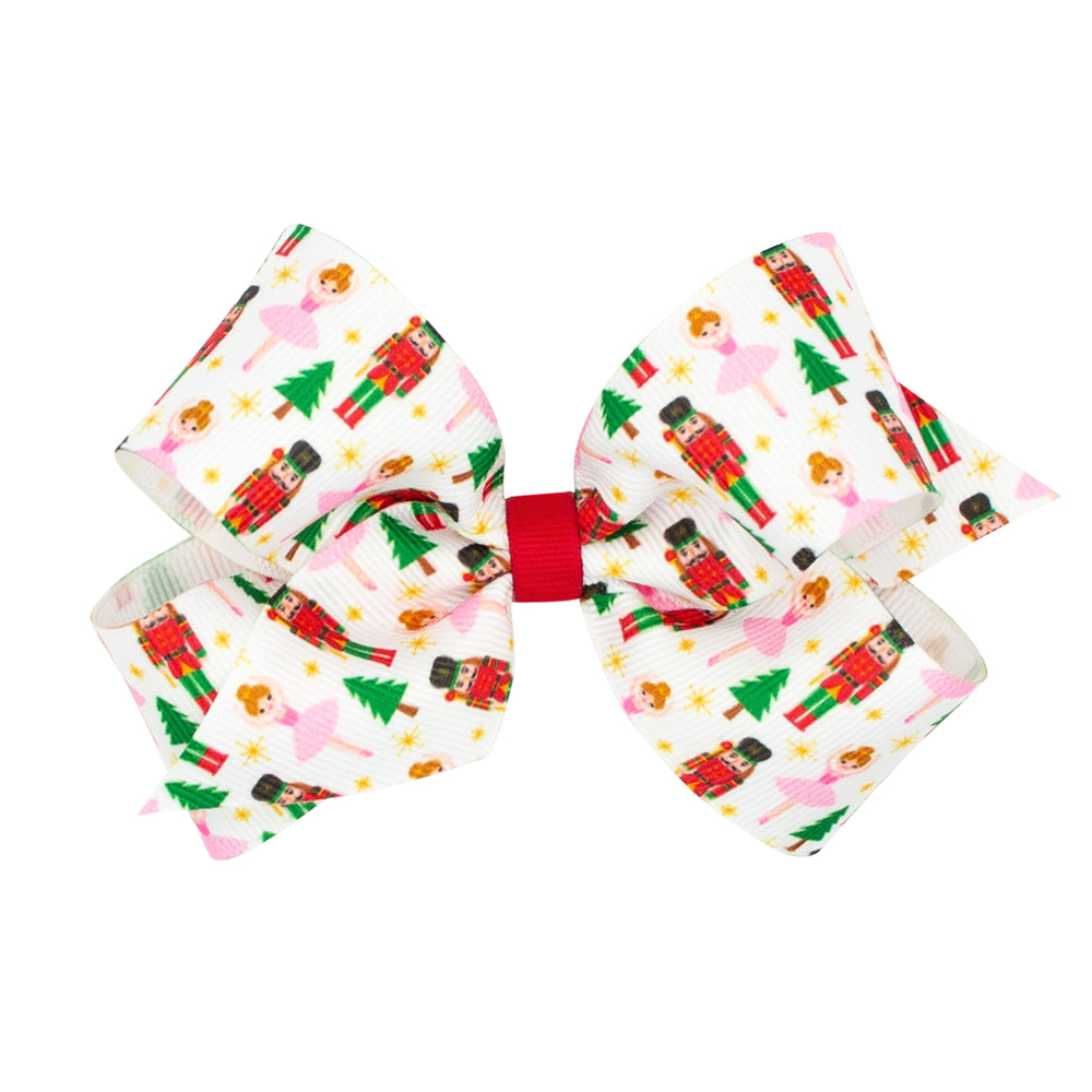 Medium Hair Bow - Nutcracker