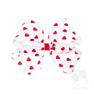 Heart Print Bow - King