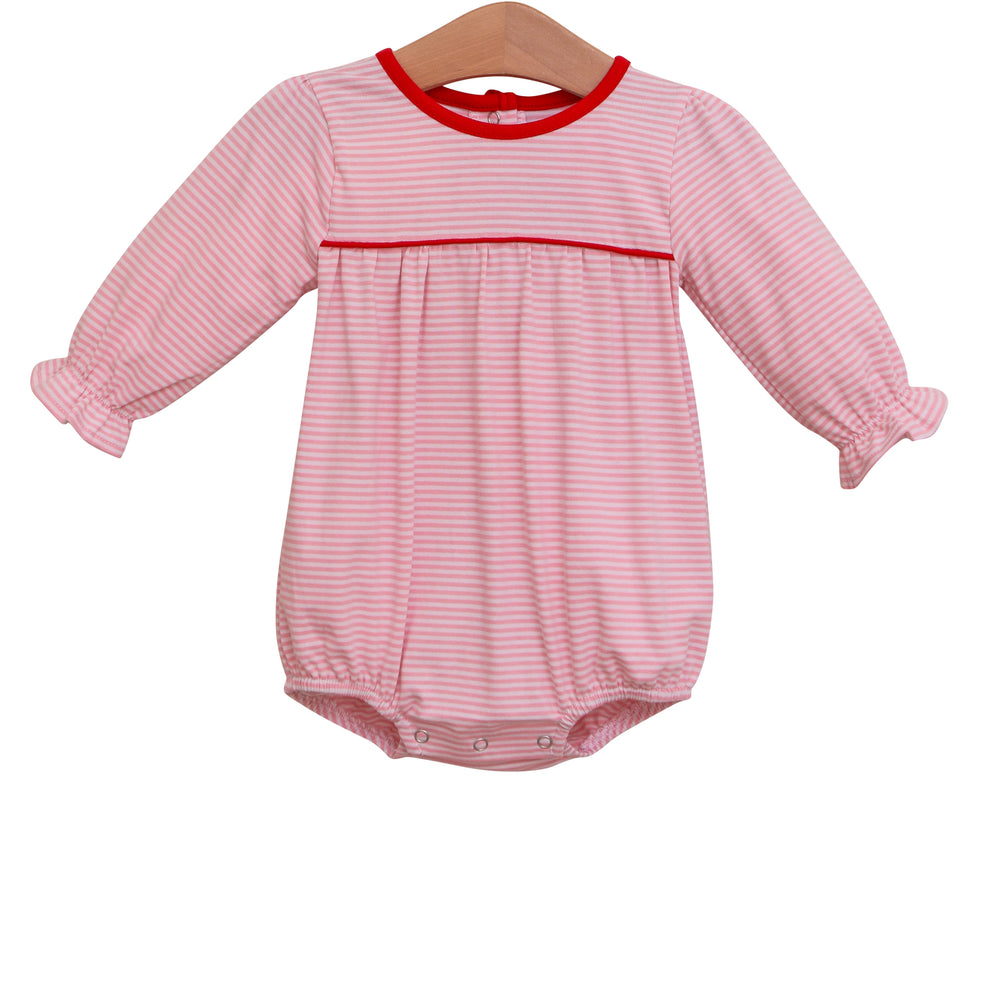 Ellie Bubble - Light Pink Stripe / Red