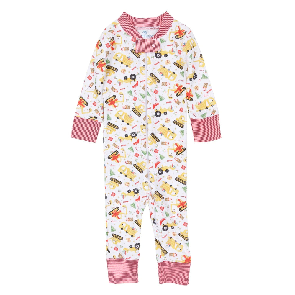 Santa’s Crew Construction Zipped Footie