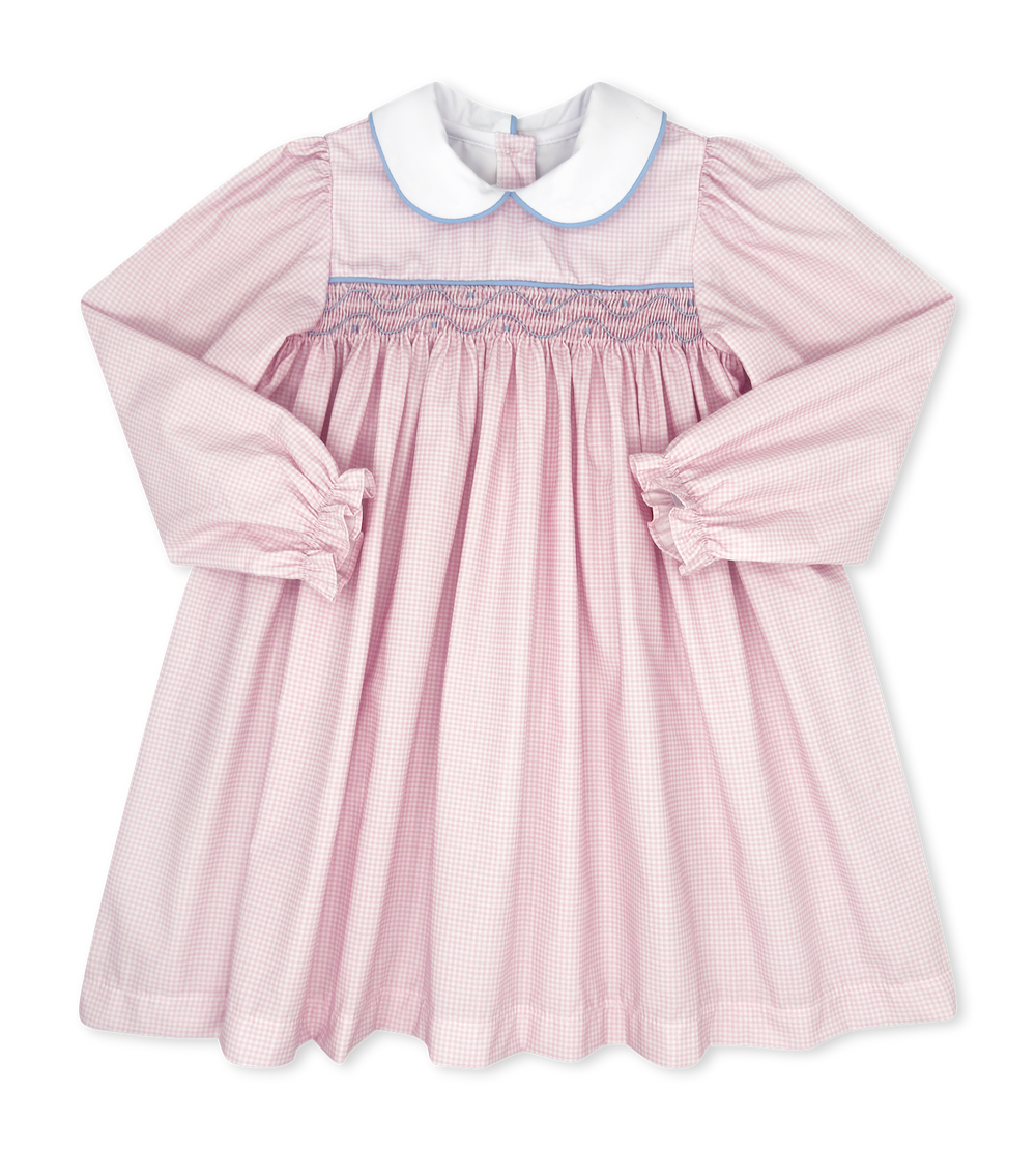 Michelle Dress - Pink Mini Gingham