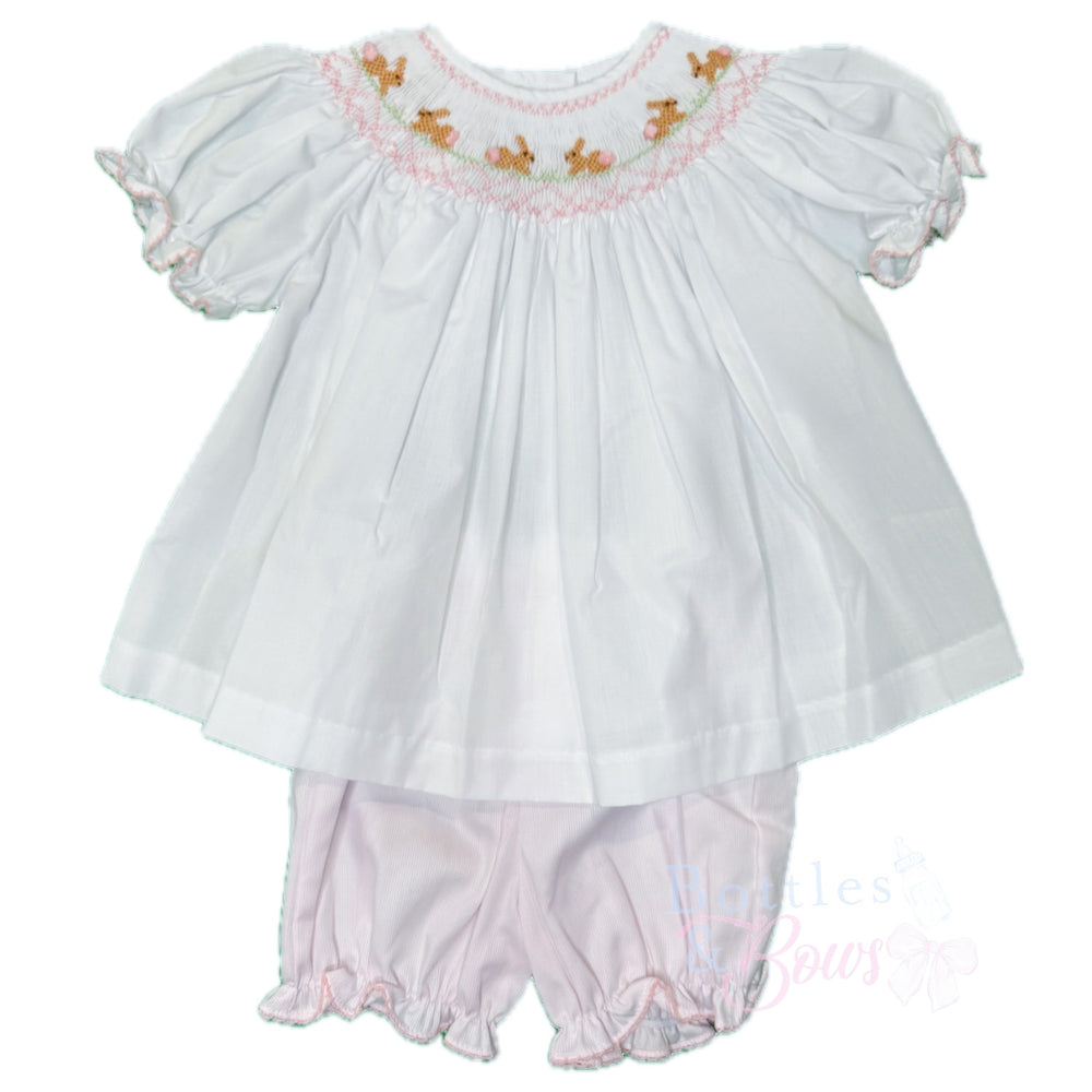 Bunny Smocked Bloomer Set