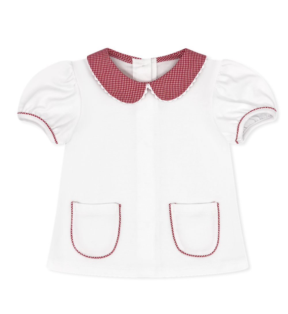 Blessings Blouse - Red Minigingham