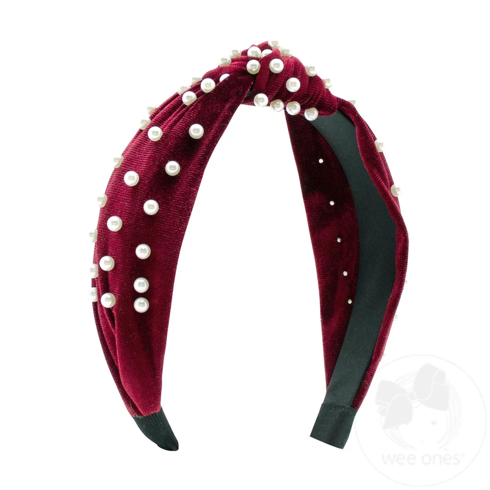 Pearl Headband - Wine