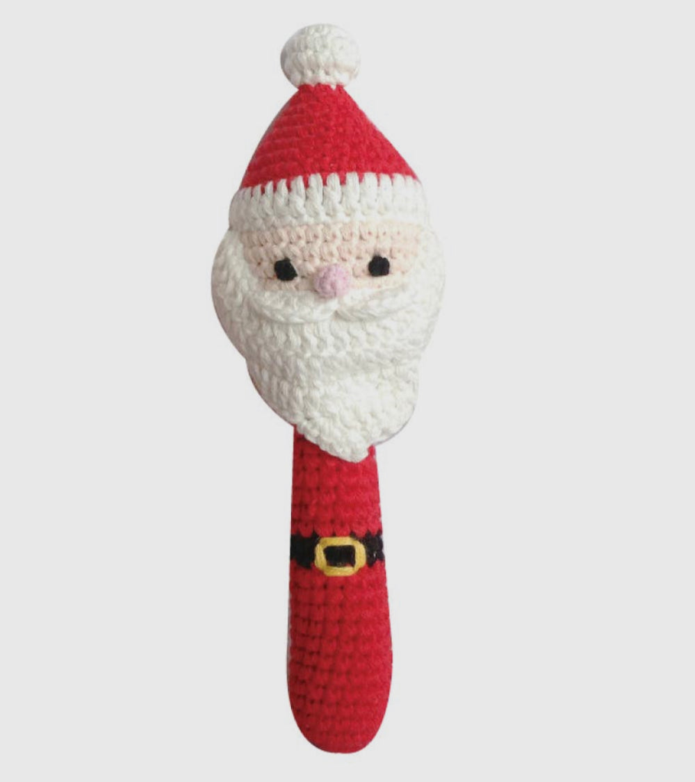 Santa Crochet Stick Rattle