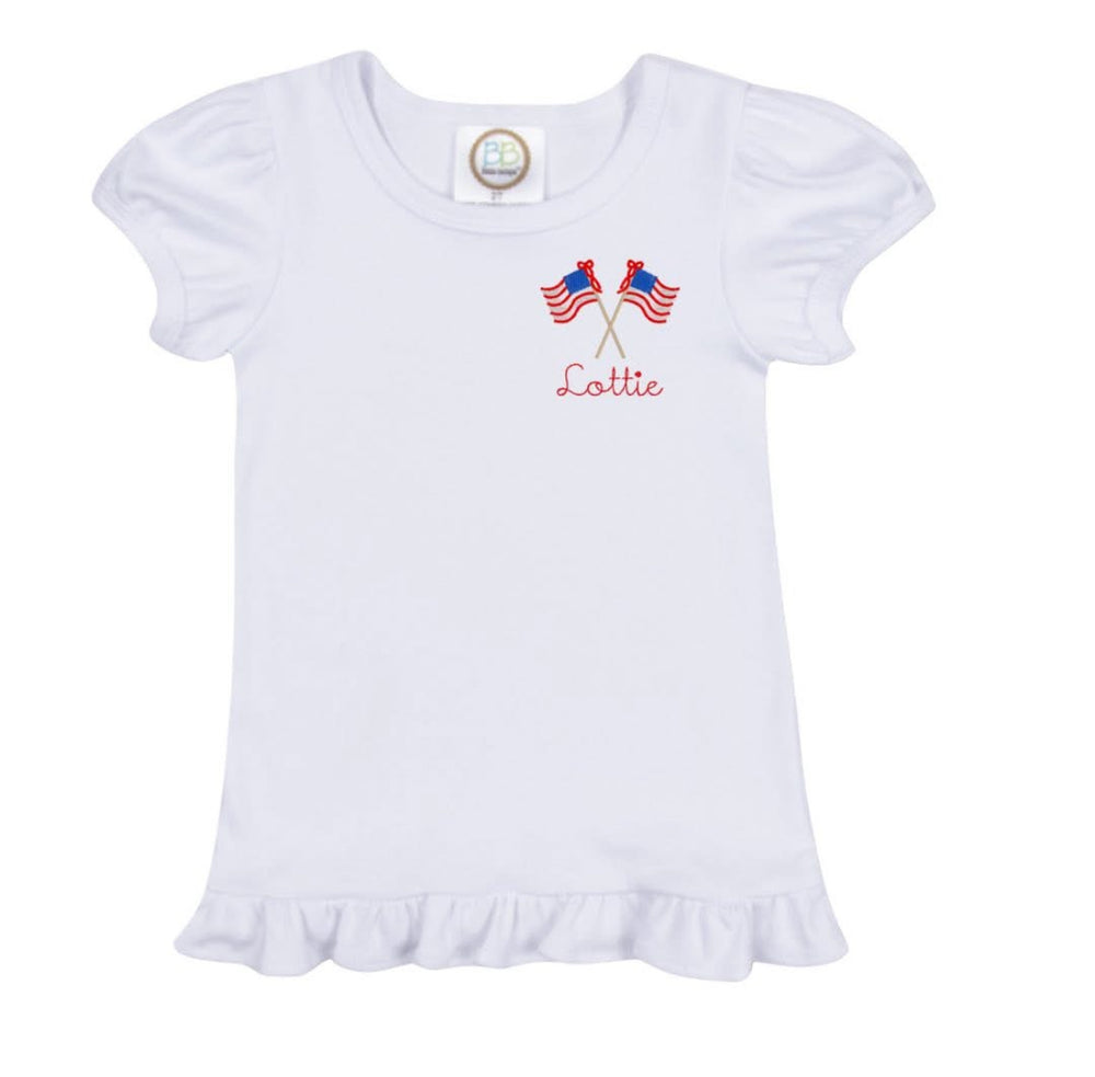Flag Embroidered Shirt