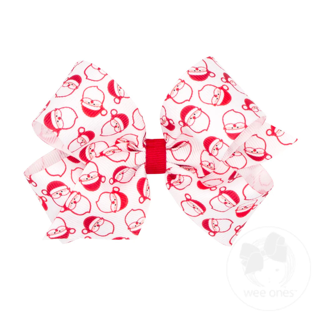 Santa Hair Bow - Medium