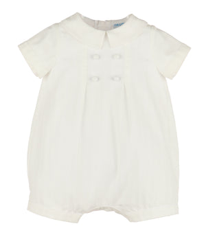 White Embroidered Romper