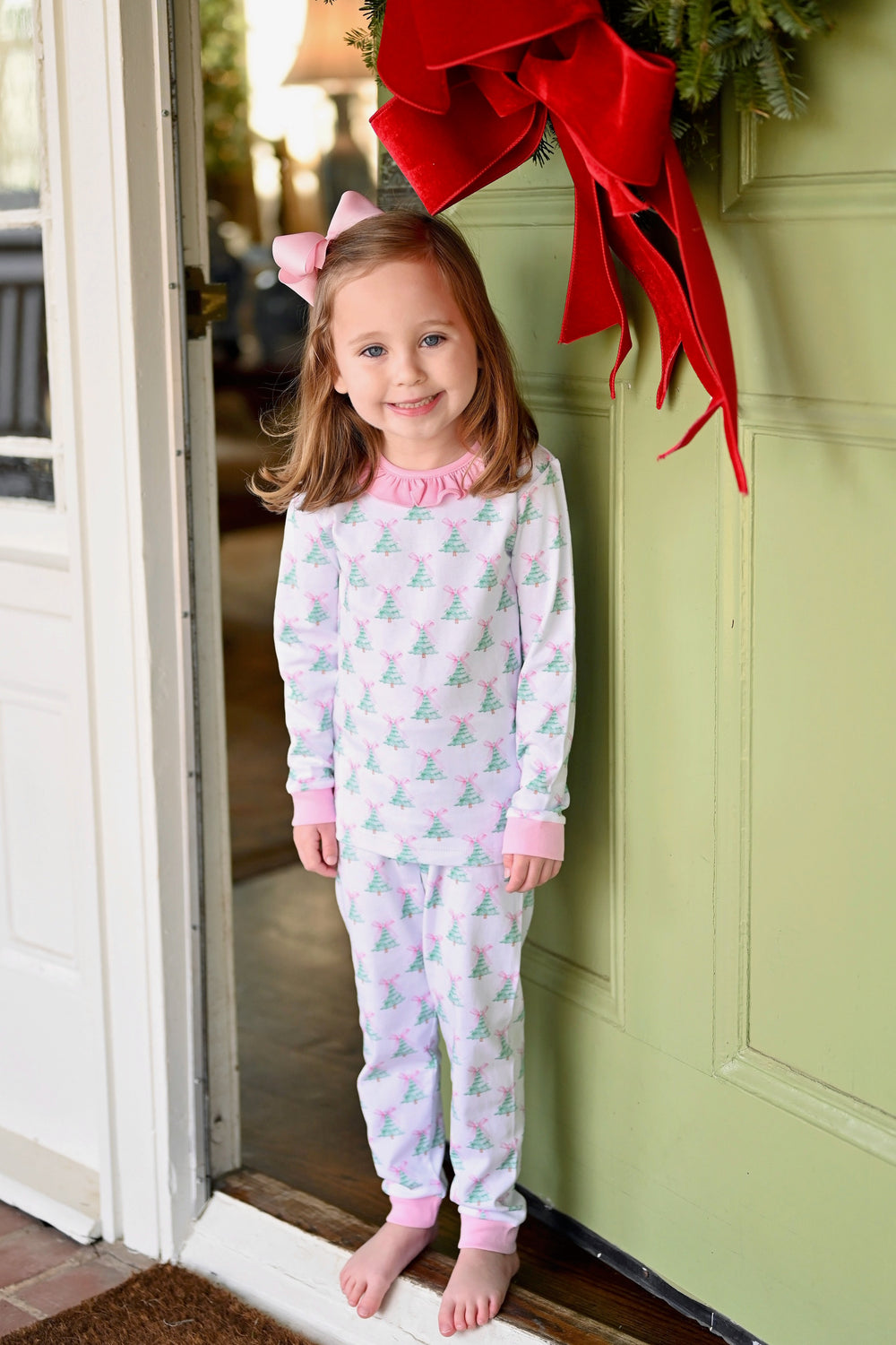 Pink Christmas Tree Pajamas