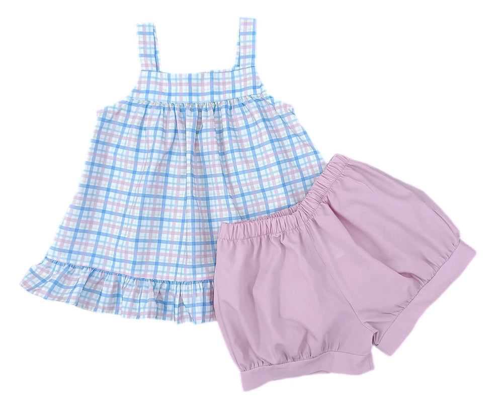 Maggie Bloomer Set - Pastel Plaid