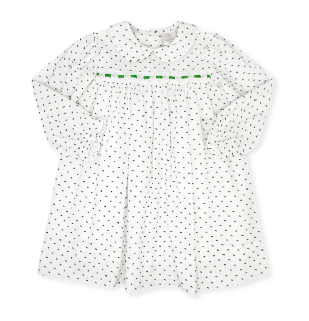 1956 Dress - Green Swiss Dot