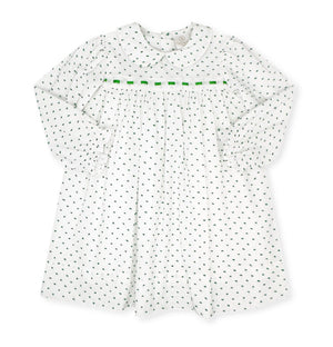 1956 Dress - Green Swiss Dot