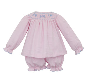 Bows Smocked Bloomer Set