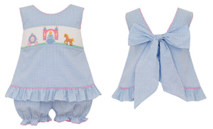 Cinderella Smocked Bloomer Set