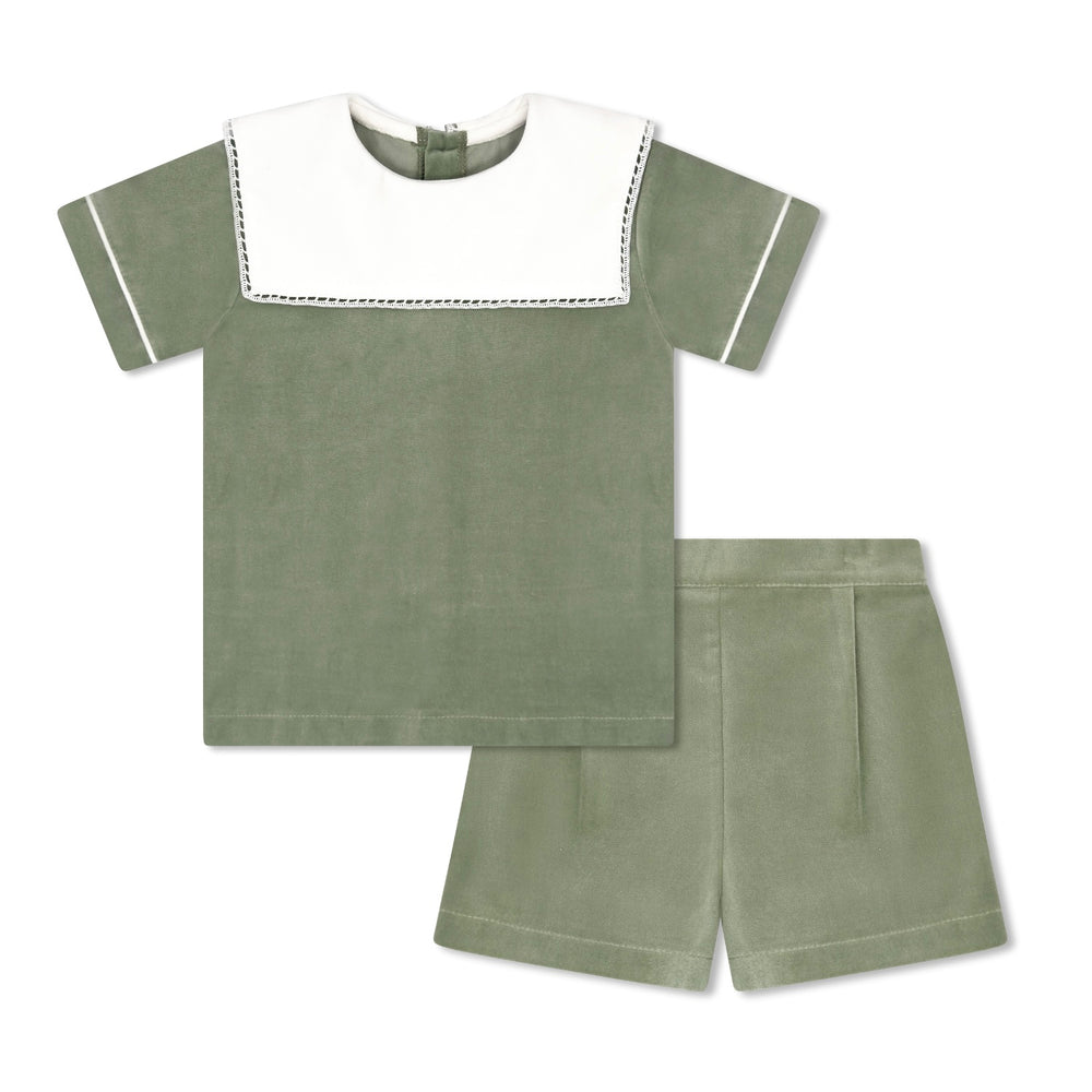 Christian Short Set - Green Velvet