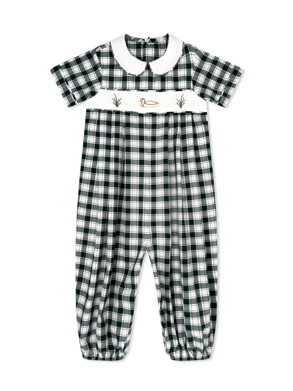 River Romper - Green Check