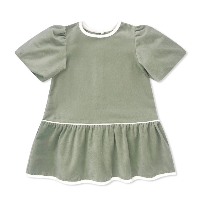 Harper Dress - Green Velvet