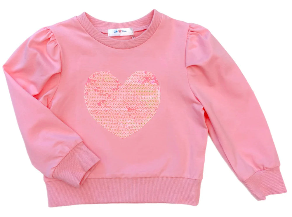 Pink Sequin Heart Top