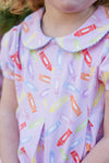 Pink Crayon Penny Pleat Dress