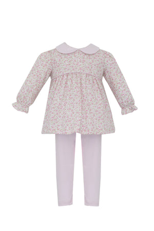 Pink Floral Tunic Set