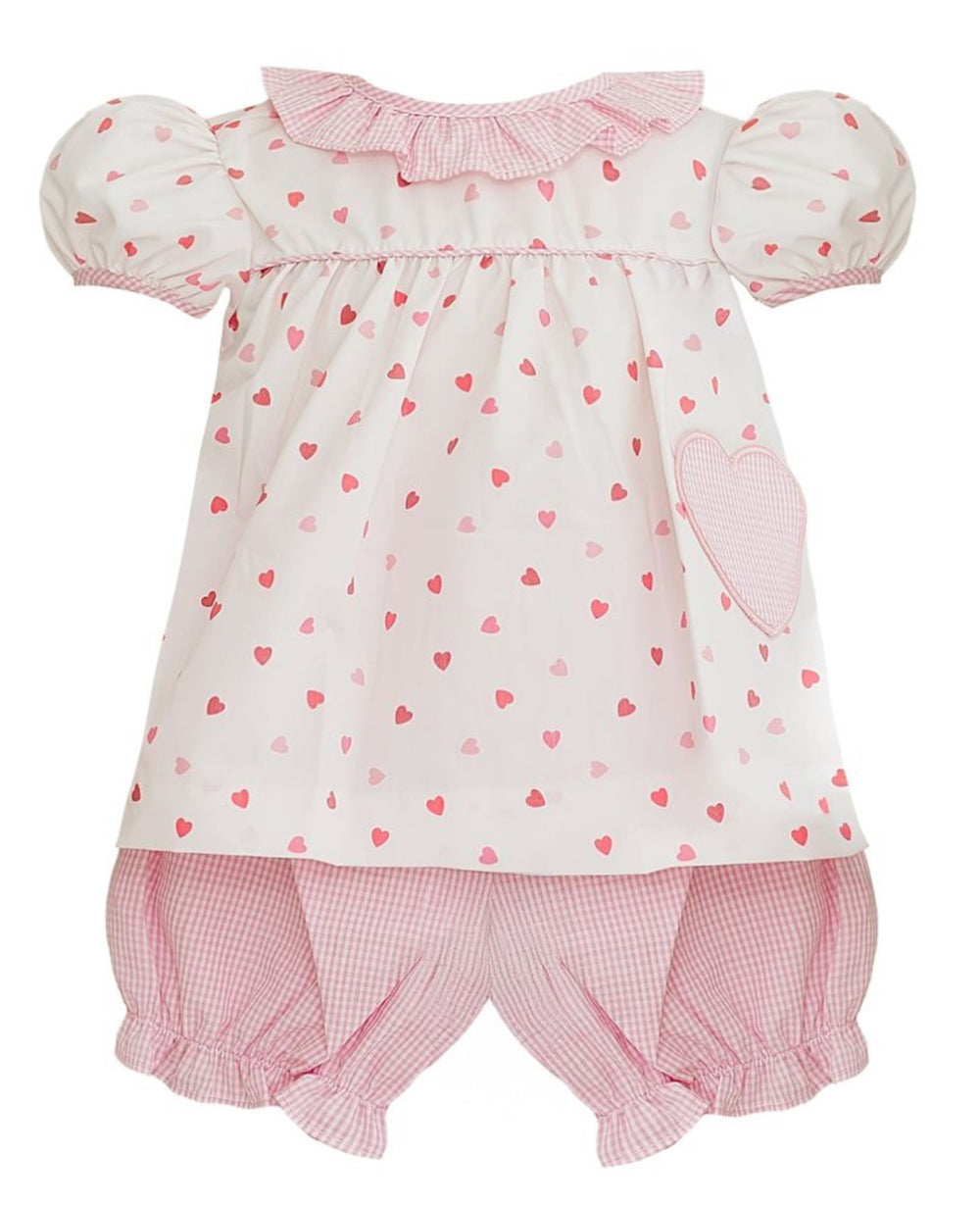 Annabelle Pink Heart Bloomer Set
