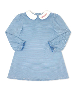 Patty Cake Dress - Blue Stripe