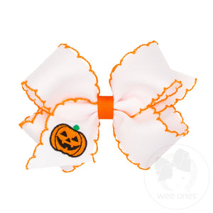 Medium Pumpkin Moonstitch Bow