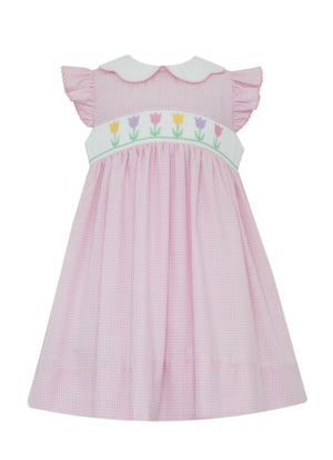Spring Tulips Smocked Dress