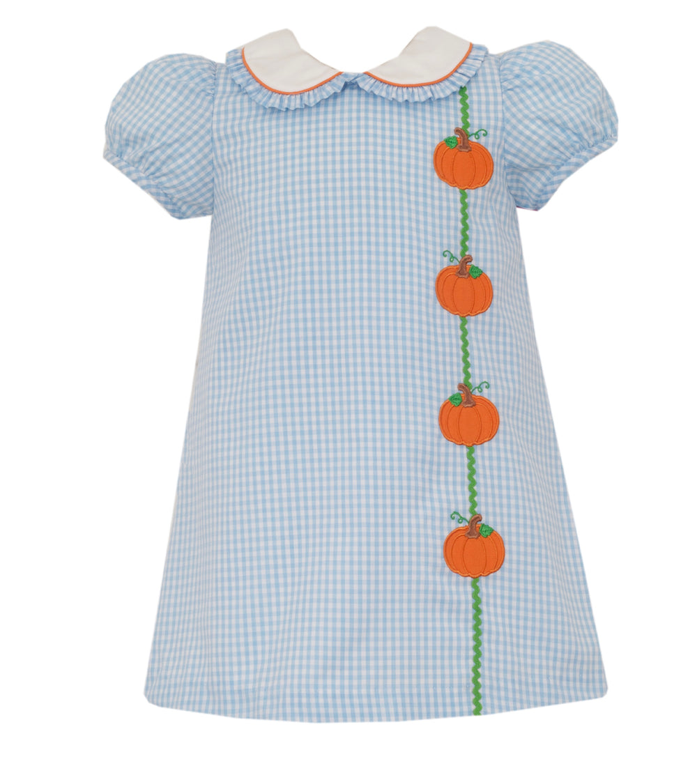 Blue Gingham Pumpkin Dress