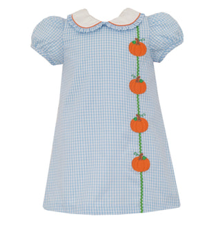 Blue Gingham Pumpkin Dress