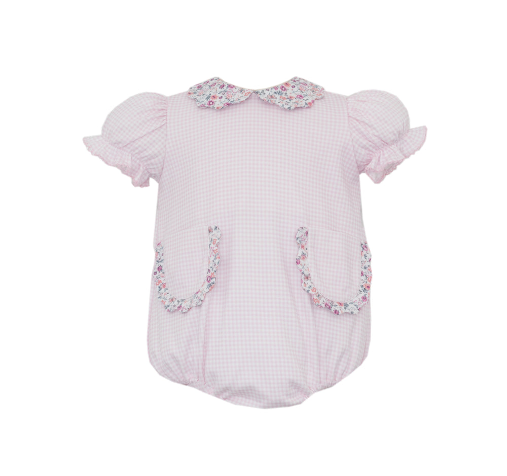 Pink Knit Floral Bubble