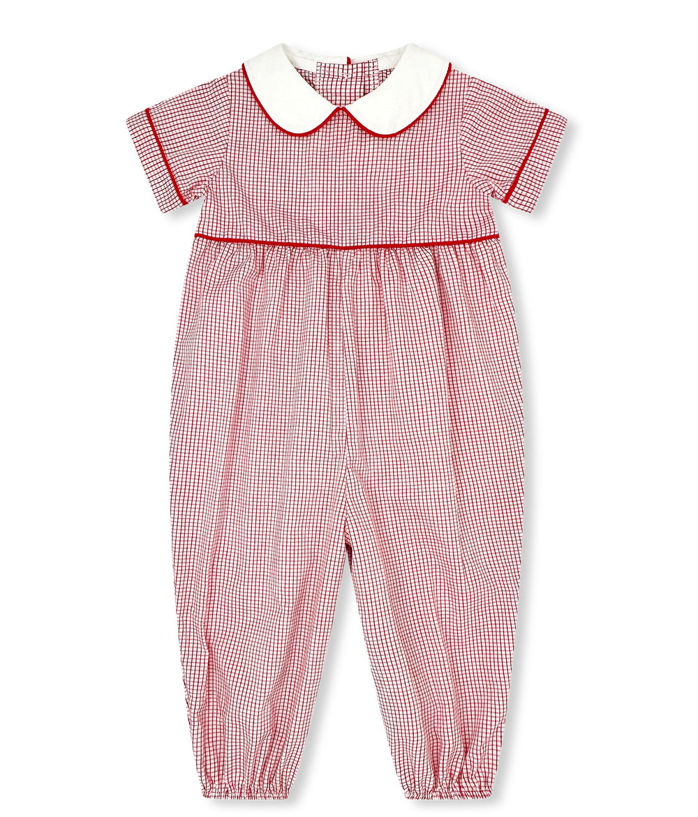 Rover Romper - Red Windowpane