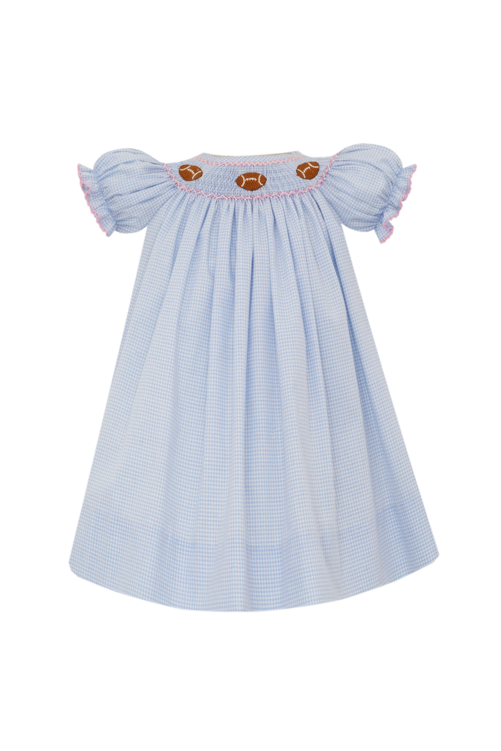 Football Smocked Bishop Dress