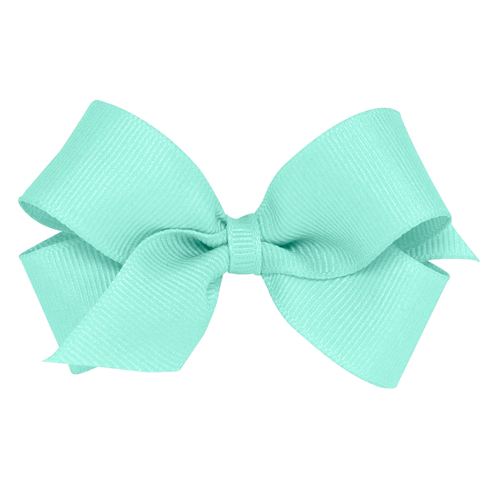 Mini Grosgrain Bow - Aqua