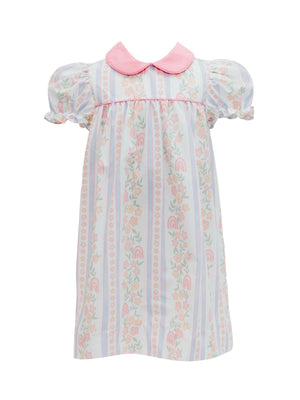 Floral Rainbow Stripe Dress