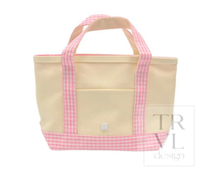 Mini Tote Bag - Gingham Pink
