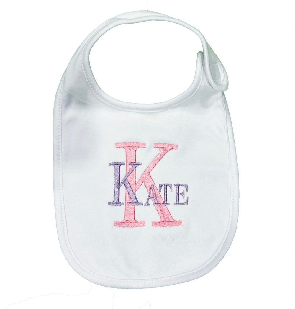 Name & Initial Embroidered Bib