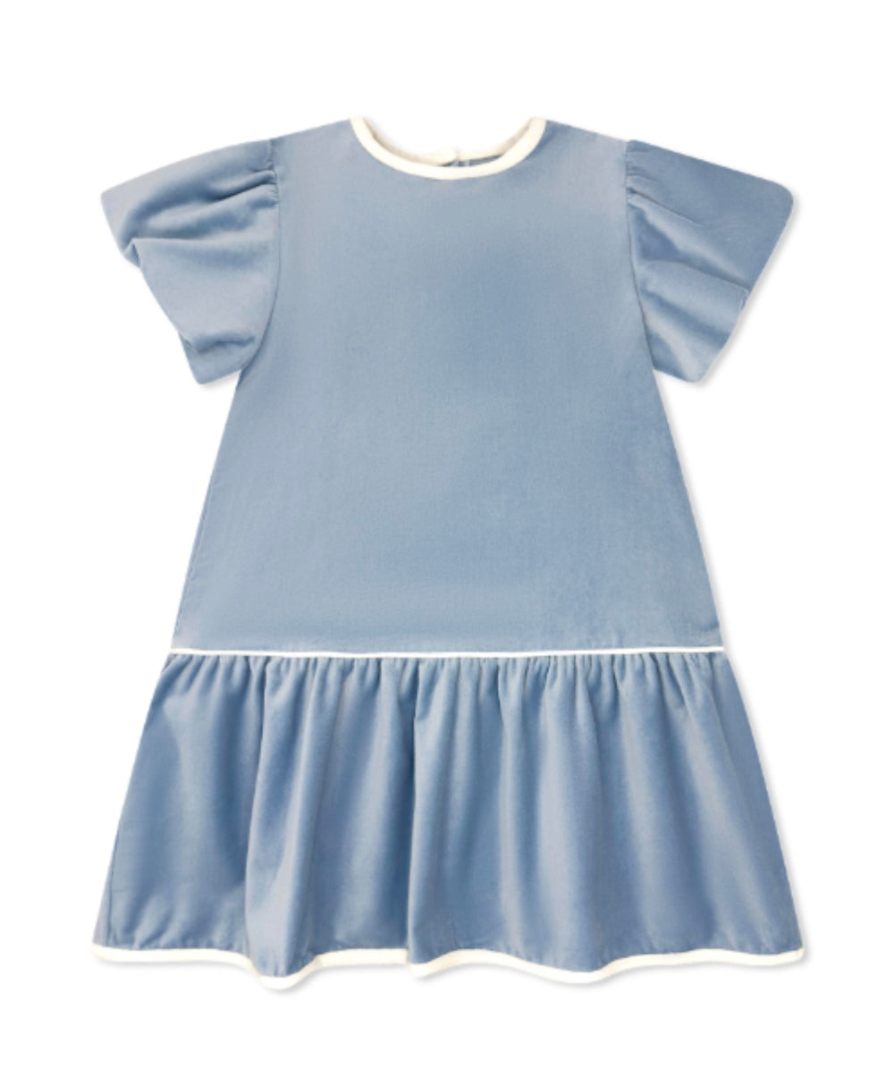 Harper Dress - Beaufort Blue Velvet