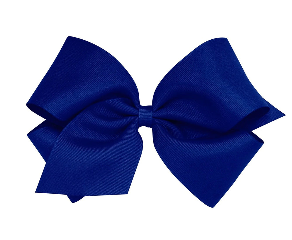 Mini King Hair Bow - Royal Blue