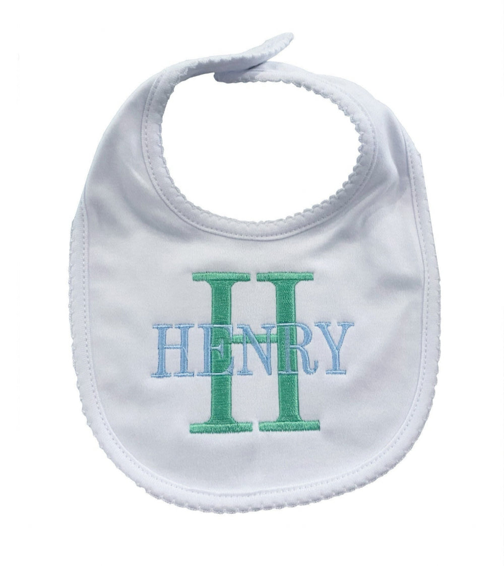 Name & Initial Embroidered Bib