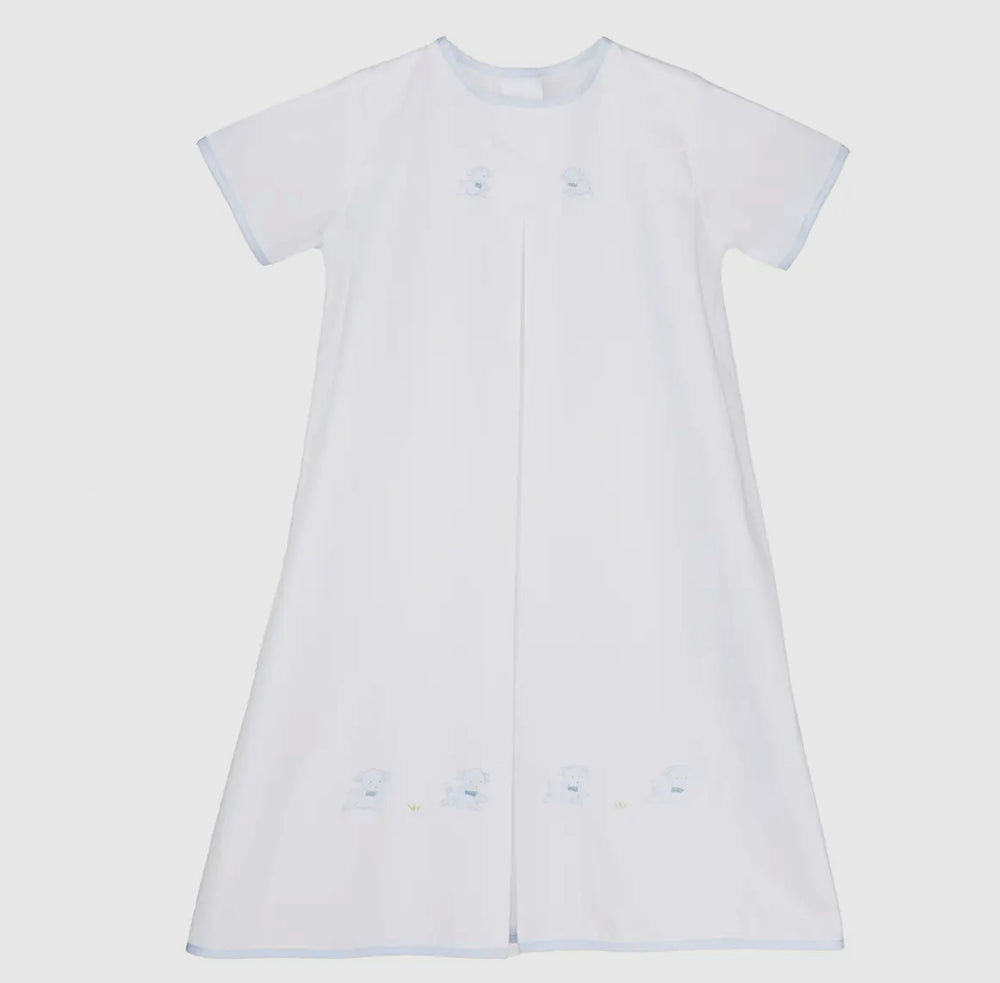 Puppy Daygown - White/Blue