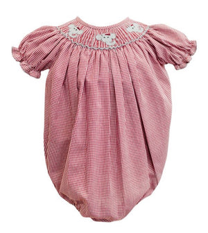 Crimson Elephant Smocked Bubble