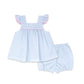 Sally Swing Set - Blue Seersucker