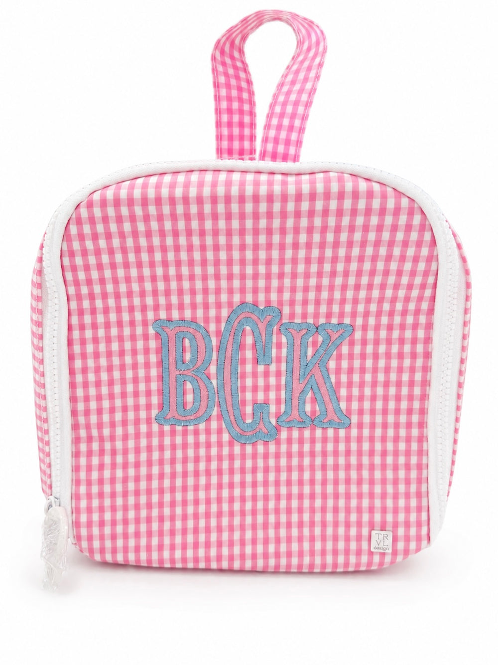 Pink Gingham Applique Lunchbox