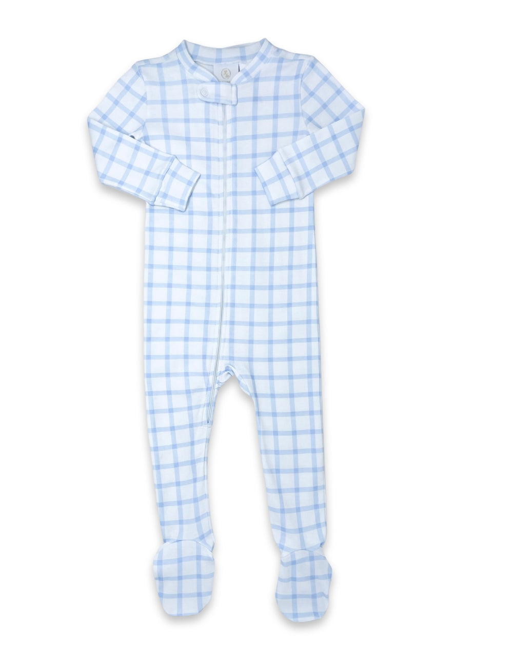 Blue Windowpane Footie