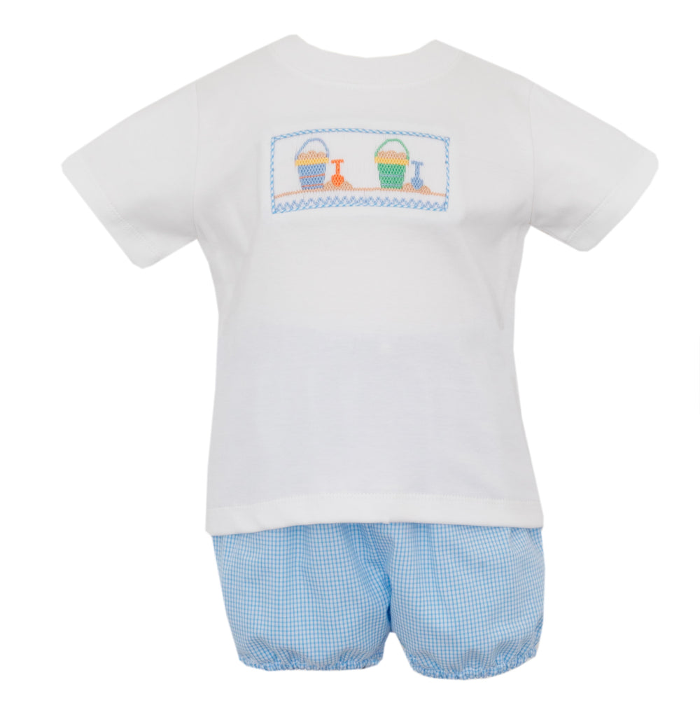 Sand Pails Smocked Short Set